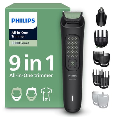 Tondeuse Homme Philips MG3945 15 All in One Series 3000 Noir et Vert