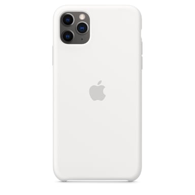 Coque en silicone pour iPhone 11 Pro Max Blanc