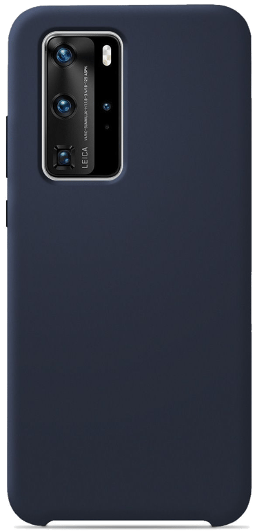 Coque silicone unie compatible Soft Touch Bleu nuit Huawei P40 Pro