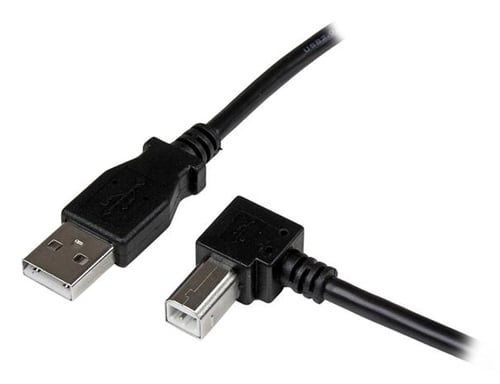 StarTech.com Cable Adaptador USB 2m para Impresora Acodado - 1x USB A Macho - 1x USB B Macho en Ángulo Derecho
