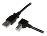 StarTech.com Cable Adaptador USB 3m para Impresora Acodado - 1x USB A Macho - 1x USB B Macho en Ángulo Derecho