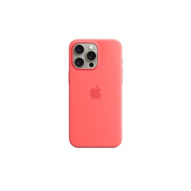 Funda de silicona con MagSafe para iPhone 15 Pro Max Guava