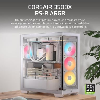 3500X RS-R ARGB - Carcasa de PC, Blanco