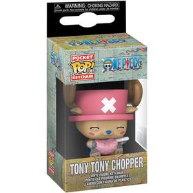 Porte-clés Pocket POP! Funko Tony Tony Chopper - Porte-clés vinyle 10,2 cm avec barbe à papa - Rose/Beige - Neuf