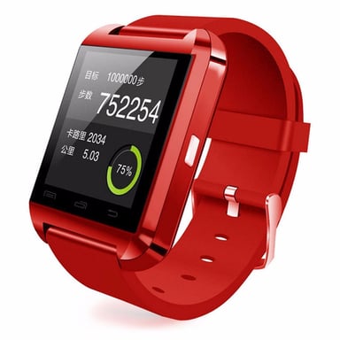 Montre Connectée Smartwatch Android iOs Écran Tactile 1.5 Pouces Rouge YONIS