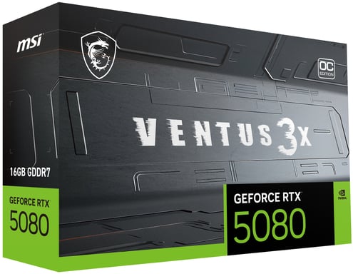 MSI VENTUS GEFORCE RTX 5080 16G 3X OC PLUS Scheda grafica NVIDIA 16GB GDDR7