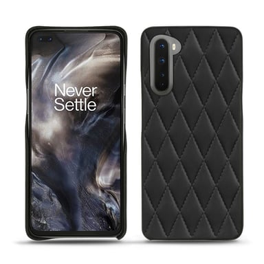 Coque cuir OnePlus Nord -  - Noir - Cuir lisse couture