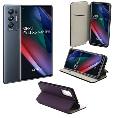 OPPO Find X3 Neo 5G Etui / Housse pochette protection violet