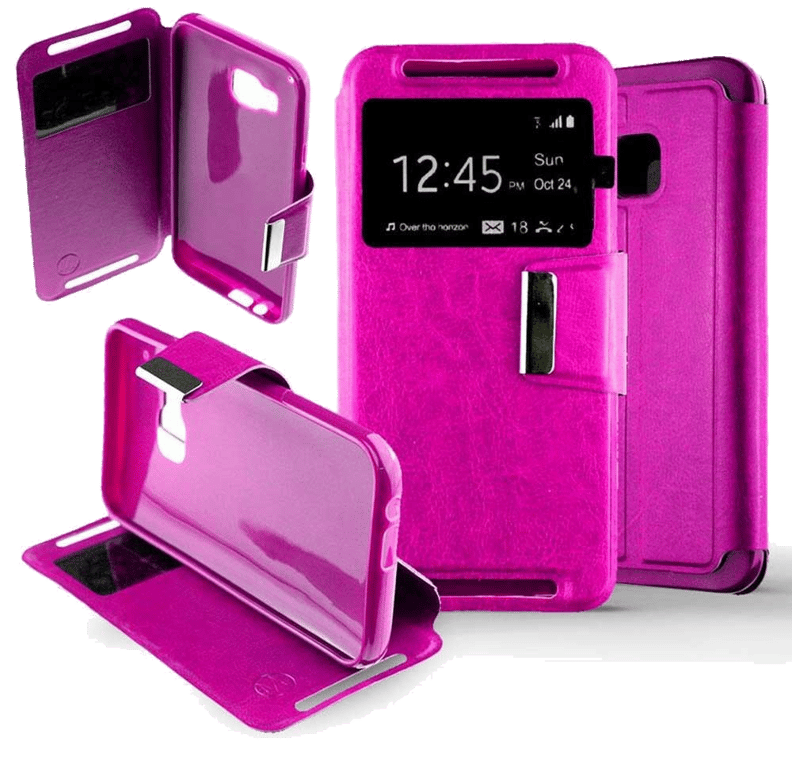 Etui Folio compatible Rose Fushia HTC One M9