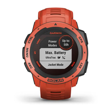 Garmin Instinct Solar MIP 45 mm Digital 128 x 128 Pixeles Rojo GPS (satélite)