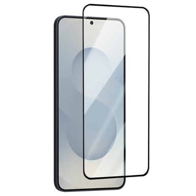 Akashi Verre Trempé pour Galaxy S25 Dureté 9H Anti-rayures Total Cover Noir