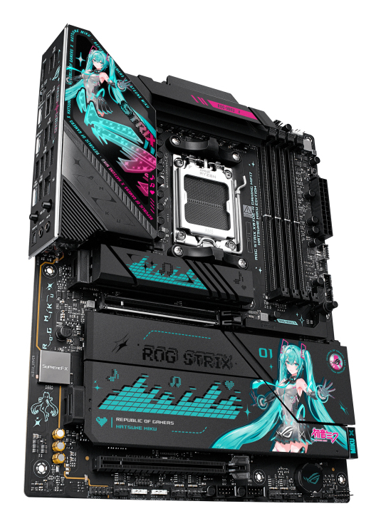 ASUS ROG STRIX X870E H GAMING WIFI7 HATSUNE MIKU EDITION - vue 9