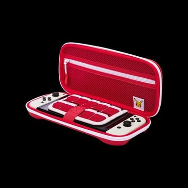PowerA NSCS0064-01 Housse de protection pour console de jeux portable Nintendo Feutrine, Caoutchouc Rouge