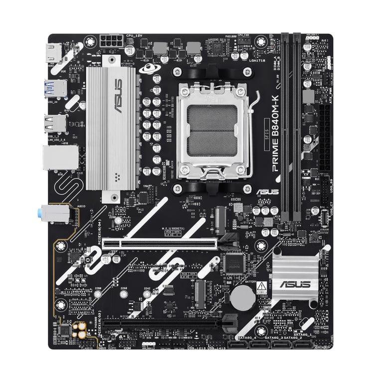 ASUS PRIME B840M K AMD B840 Emplacement AM5 micro ATX - vue 3