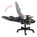 DELTACO GAMING - Fauteuil gaming RGB LED 332 modes, Cuir PU noir, max 120kg