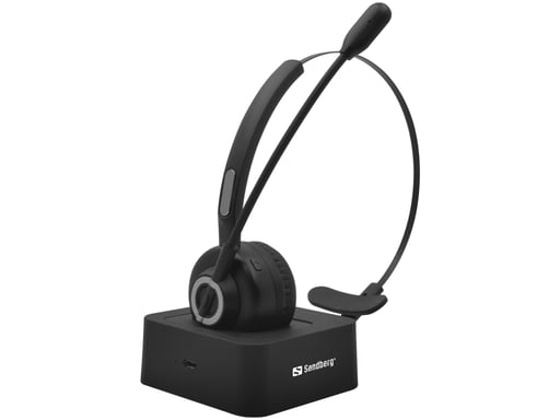 Sandberg Bluetooth Office Headset Pro Casque Sans fil Arceau Bureau/Centre d'appels Noir