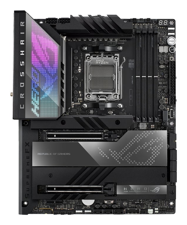 Asus Rog Crosshair X670E Hero - Carte-Mère - Atx - Socket Am5 - Amd X670 Chipset - Usb 3.1 Gen 1, Usb 3.2 Gen 2, Usb4, Usb-C 3.2 Gen2, Usb-C 3.2 Gen 2X2 - 2.5 Gigabit Lan, Bluetooth, Wi-Fi -...