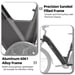 Vélo électrique urbain TTGO C5, batterie amovible 648 Wh, pneus CST 27,5'' - Gris