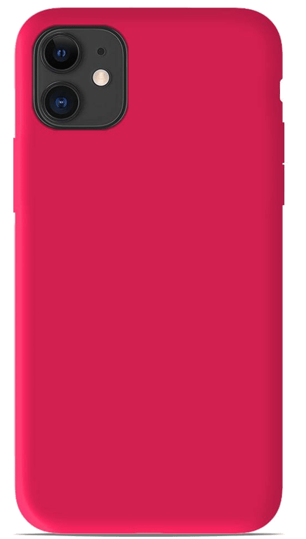 Coque silicone unie compatible Mat Rose Apple iPhone 11