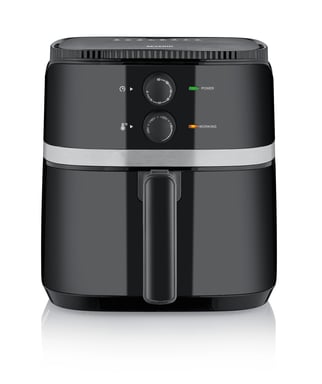 Severin FR 2452 friteuse Unique 4,3 L Autonome 1500 W Friteuse d'air chaud Noir, Argent