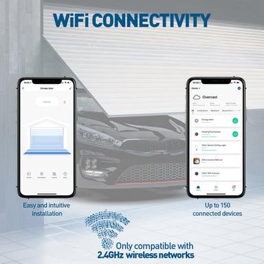 Kit de commande de porte de garage Tellur WiFi, blanc