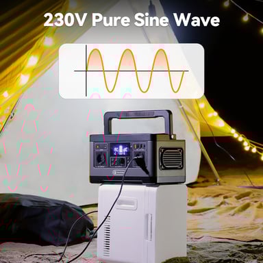 Flashfish P63 Estación de Energía Portátil, Batería de Litio 520Wh/140400mAh Generador Solar, Salida AC 500W, 5 Salidas DC, 4 Salidas USB - Enchufe UE