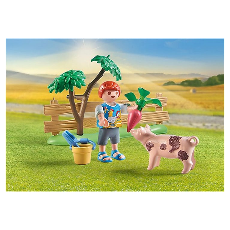 Ensemble PLAYMOBIL Grands-Parents et Potager : Une Aventure de Jardinage - Neuf