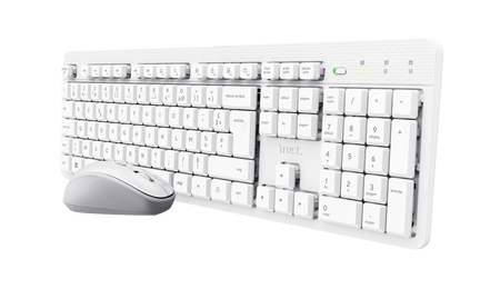 Trust Ody II Wireless clavier Souris incluse maison/bureau RF sans fil AZERTY Français Blanc