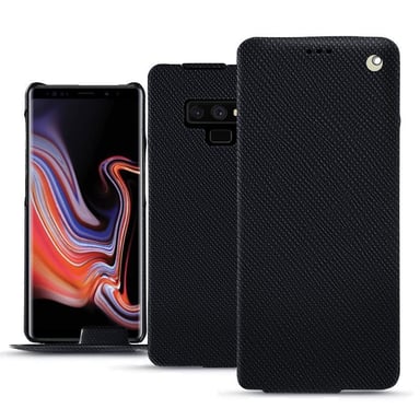 Funda de piel Samsung Galaxy Note9 - Solapa vertical - Negro - Piel saffiano