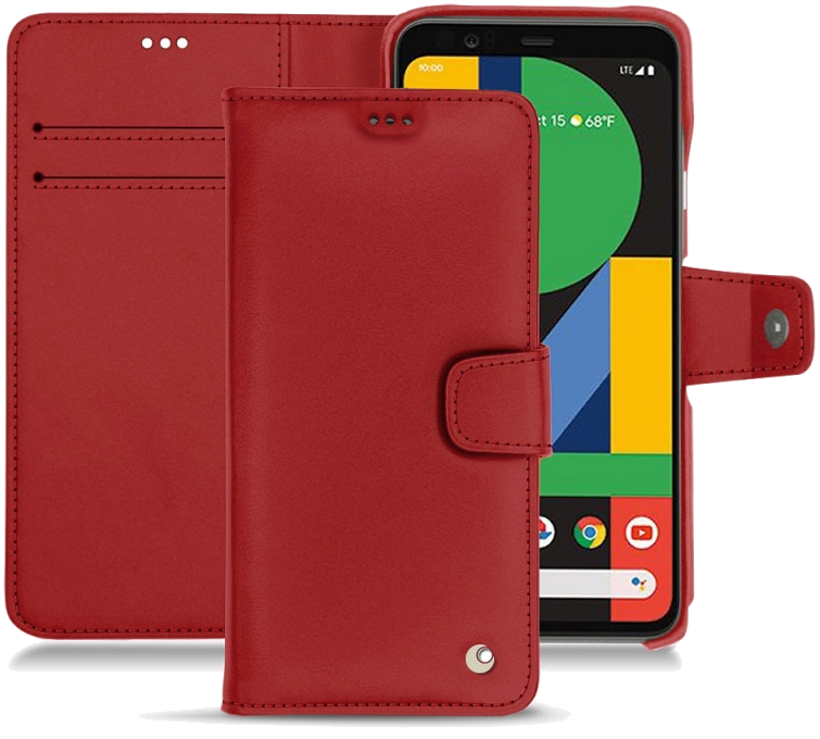 Housse cuir Google Pixel 4 XL - Rabat horizontal portefeuilleRouge