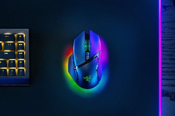 Ratón inalámbrico RF Razer Basilisk V3 Pro para diestros + Bluetooth + USB Tipo-C óptico 30000 DPI