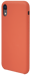 Coque en Gel de Silicone Doux pour Apple iPhone XR, Orange ardent
