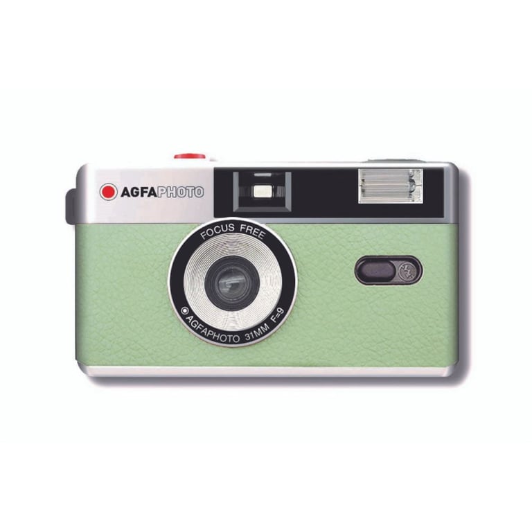 Appareil photo argentique compact AgfaPhoto 35mm Réutilisable Vert - Neuf