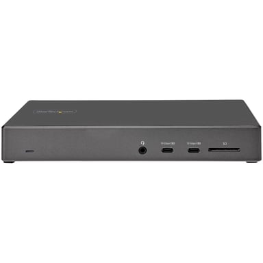StarTech.com Dock USB-C - Station d'accueil USB Type C Triple Écrans 4K - Alimentation 100W - DP 1.4 Alt Mode & DSC, 2x DisplayPort 1.4/HDMI 2.0 - 6xUSB (2x 10Gbps) - Windows/Chrome