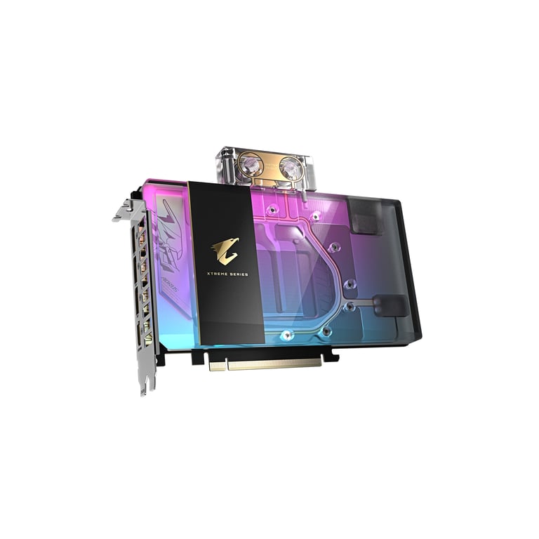 GIGABYTE AORUS GeForce RTX 5080 XTREME WATERFORCE WB 16G Carte Graphique GDDR7 256 bits PCI E 5.0 2805MHz Core Clock 3 x DP 2. 1 x HDMI 2.1b NVIDIA DLSS 4 GV N5080AORUSX WB 16GD Neuf - vue 3