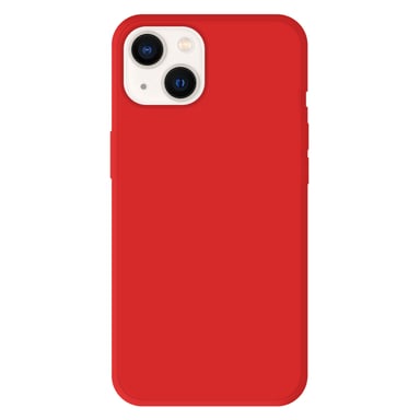 Coque silicone unie Mat Rouge compatible Apple iPhone 13