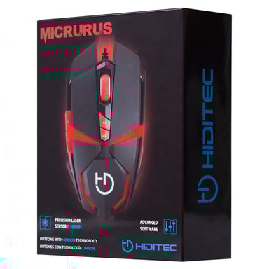 Hiditec MICRURUS ratón Juego mano derecha USB tipo A Laser 8100 DPI