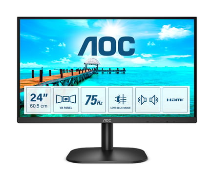 AOC B2 24B2XDAM LED display 60,5 cm (23.8'') 1920 x 1080 pixels Full HD Noir