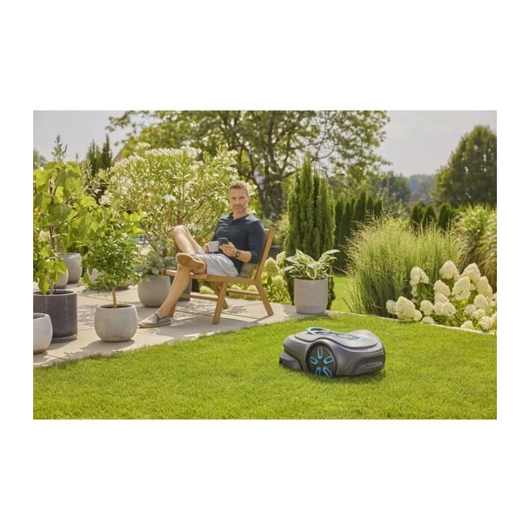 Tondeuse robot GARDENA Smart SILENO max 1200 Surface 1200 m² DuoConnect Bluetooth + Abri avec station de charge - vue 6