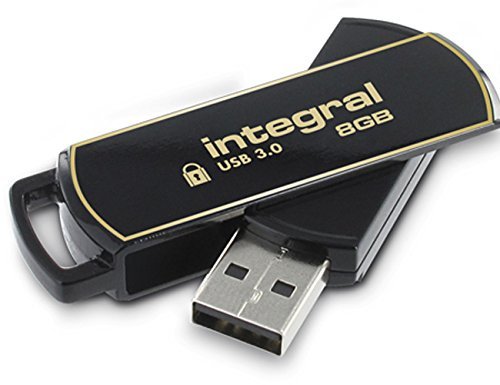 Integral 8GB Secure 360 Encrypted USB 3.0 lecteur USB flash 8 Go USB Type A 3.2 Gen 1 3.1 Gen 1 Or Neuf - vue 3