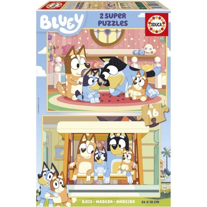 Puzzle EDUCA Bluey 2 x 16 pièces Pour enfants à partir de