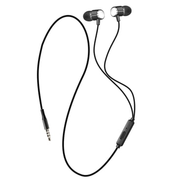 Écouteurs Jack 3.5mm Intra-auriculaires Microphone Kit Mains Libres Noir