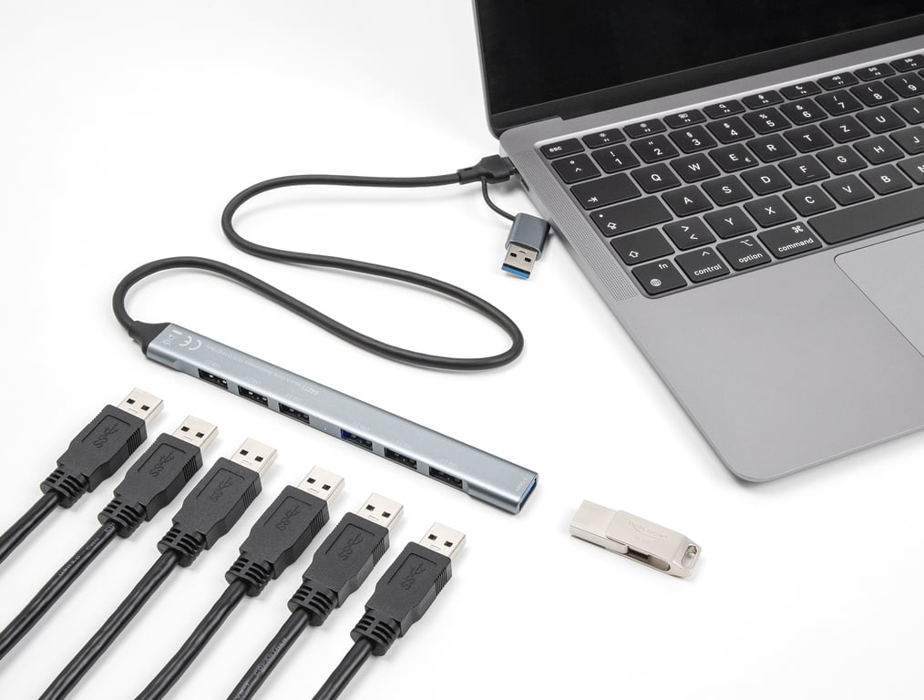 DeLOCK 64273 hub & concentrateur USB 3.2 Gen 1 3.1 Gen 1 Type C 5000 Mbit/ Neuf - vue 3