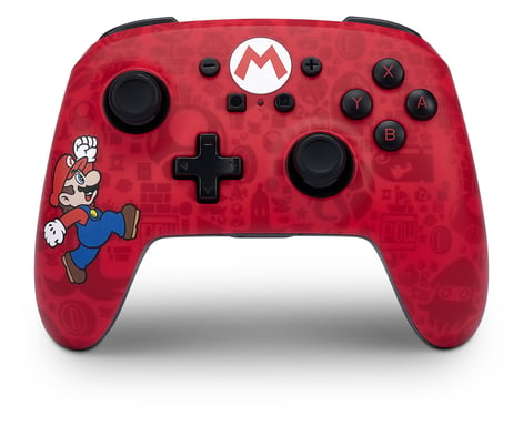 PowerA Here We Go Mario Noir, Rouge Bluetooth/USB Manette de jeu Analogique Nintendo Switch