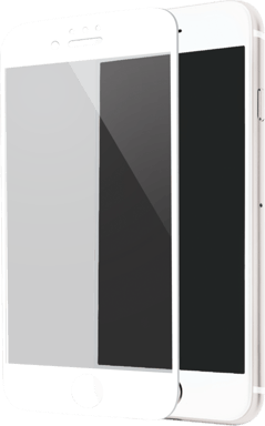Protector de pantalla de cristal templado (100% cobertura de superficie) para Apple iPhone 6/6s/7/8, Blanco