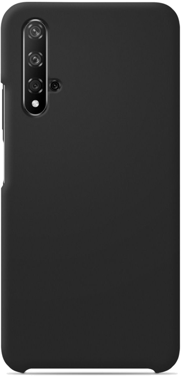 Coque silicone unie compatible Soft Touch Noir Huawei Honor 20