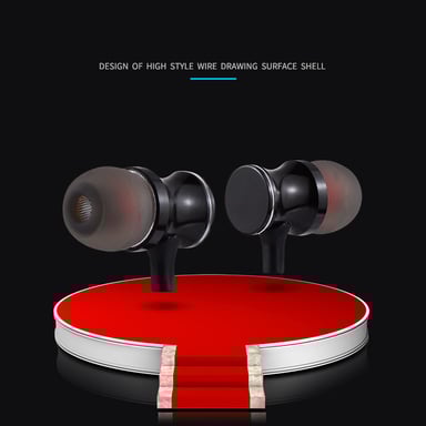 Ecouteurs Bluetooth Metal avec Telecommande pour Smartphone Sans Fil Bouton Son Kit Main Libre INTRA-AURICULAIRE Universel (ARGENT)