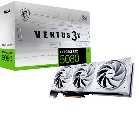 MSI VENTUS GEFORCE RTX 5080 16G 3X OC WHITE scheda grafica NVIDIA 16 GB GDDR7