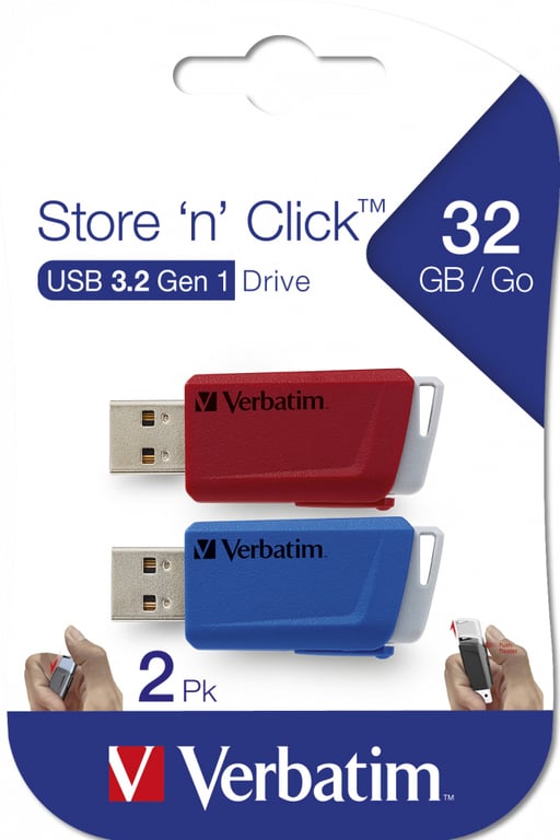 Verbatim Clés USB Store 'n' Click 2 x / Neuf - vue 2