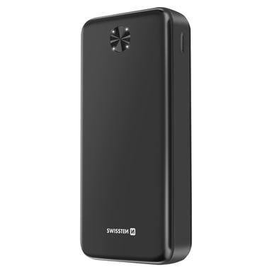 Swissten Batería Externa 20000mAh 10.5W con Doble Puerto USB Indicador LED Negro
